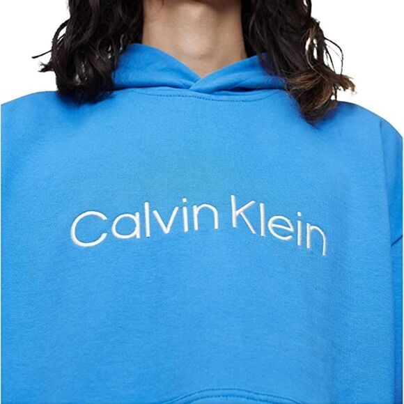 Calvin Klein Men's Relaxed Fit Standard Logo Terry Hoodie - Picture 4 of 6